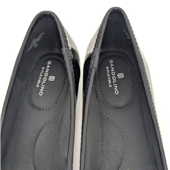 Bandolino Tad Wedge Pumps Women's Buckle Slip On Black Size US7.5M EU38 - Picture 3 of 10